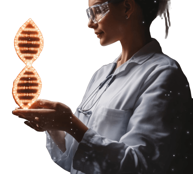 finger-doctor-white-lab-coat-is-touched-by-glowing-blue-dna-strand-icon-surrounded-by-medical-symbols-forming-hightech-digital-network 1